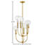 Alchemy 6-Light Clear Tapered Globe Pendant w/ U-Shaped Stems-912918212