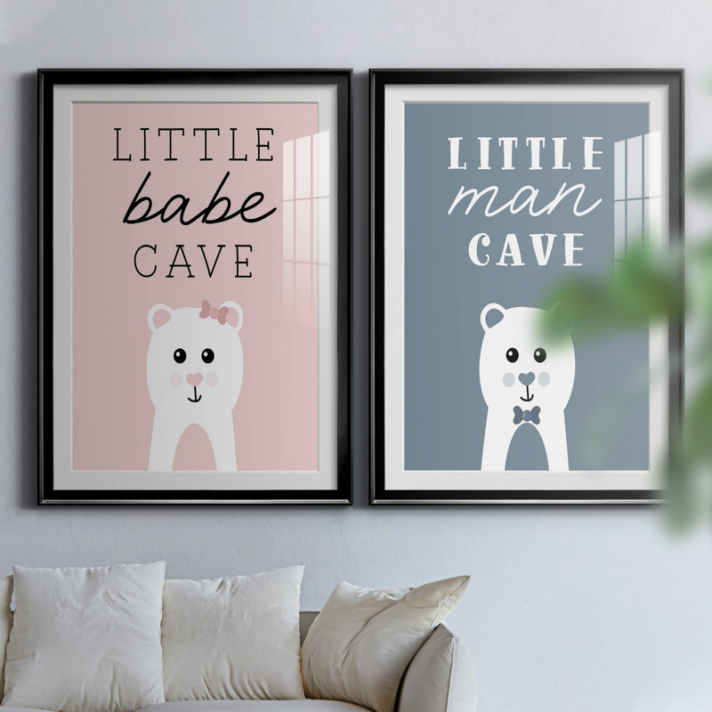 «Little Babe Cave», ensemble de 2 impressions, H 26,5 po x l 73 po x P 1,5 po, H 31,5 po x l 47 po x P 1,5 po, Blanc
