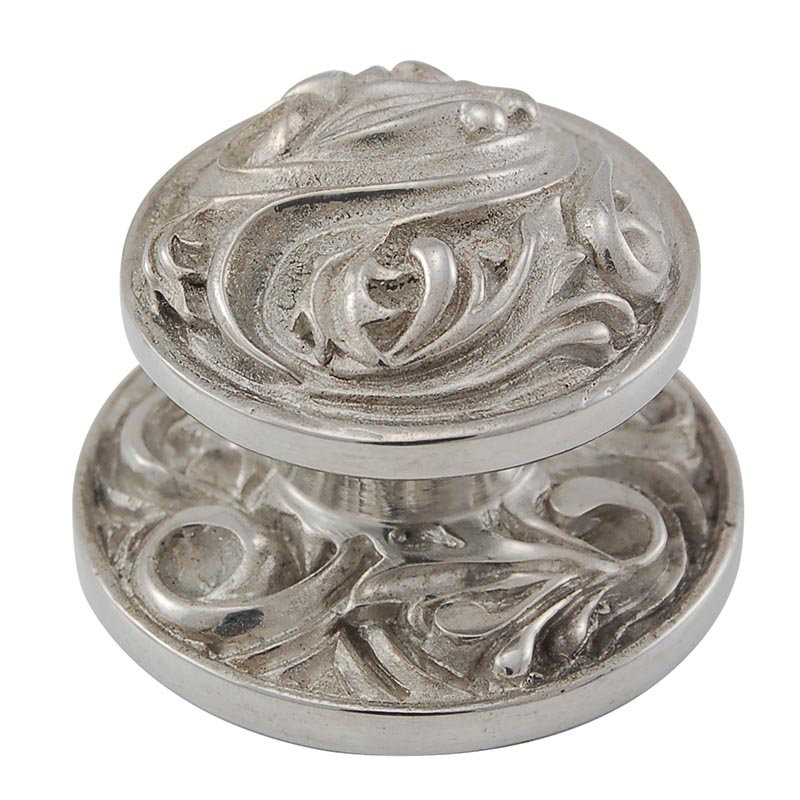 Liscio Mushroom Knob, Polished Silver