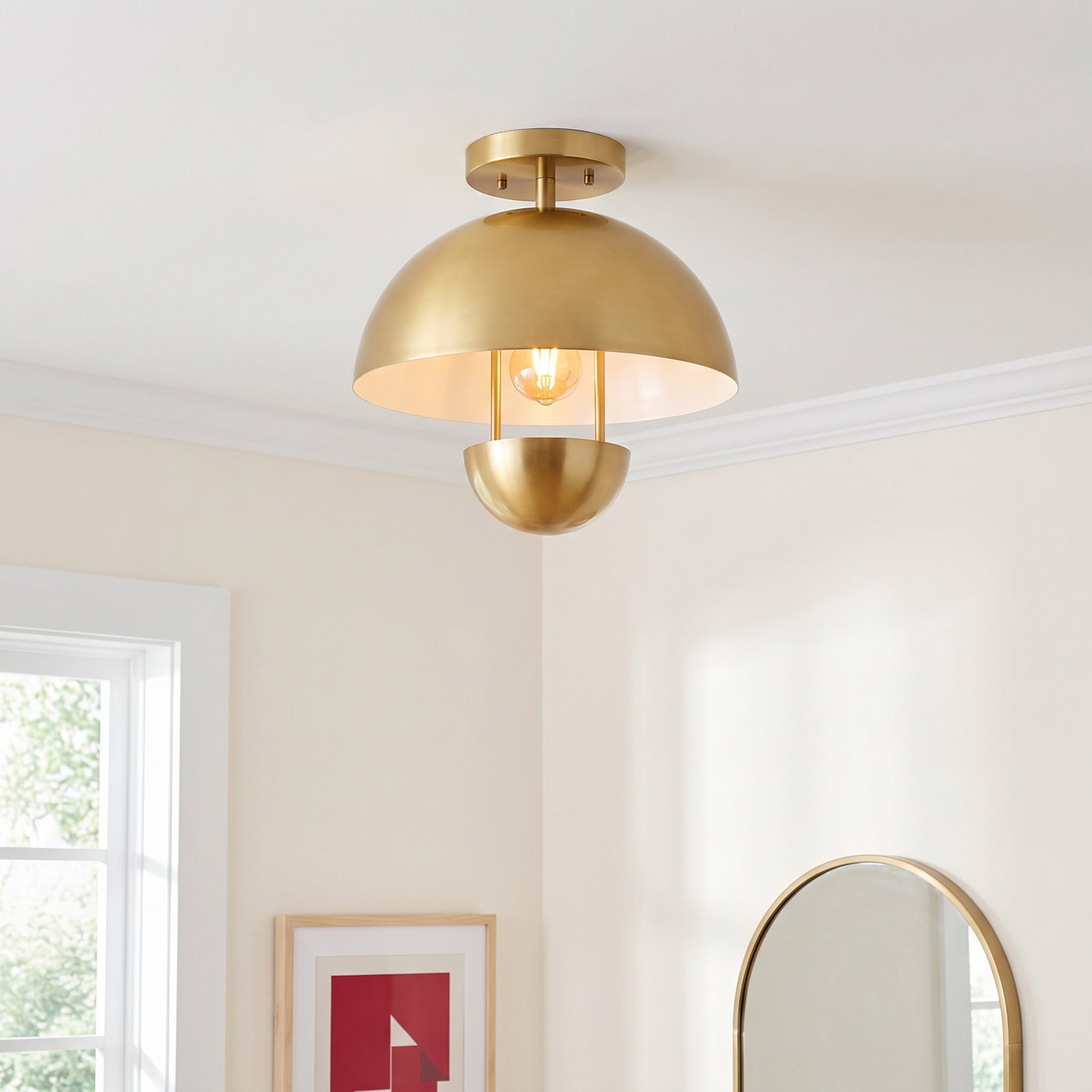 Creighton Single Light LED Semi Flush Mount