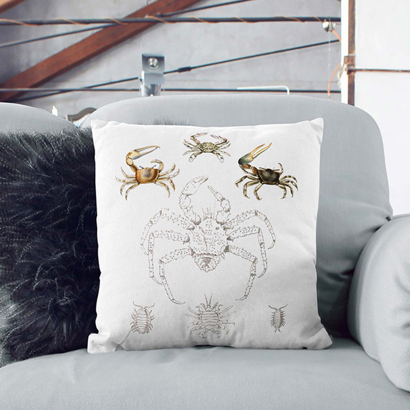 Square Throw Cushion, 40cm H x 40cm W x 15cm D, Stone