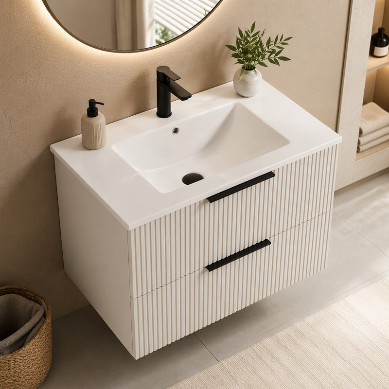 24 Inch Gray Bathroom Vanity without Sink