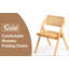 Ensemble de 2 chaises pliantes en bois sans accoudoirs-1886853014