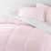7-Piece Reversible Bedding Bundle - Solid Comforter and Patterned Sheet Set