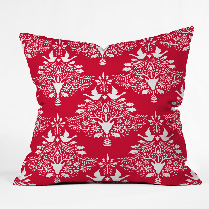 Coussin Christmas, 20 po x 20 po, Rouge