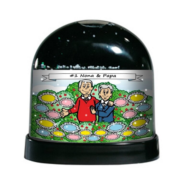 The Holiday Aisle® NTT Cartoon Caricature Grandparents Garden Snow ...