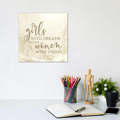 «Girl Inspired-Dreams» par Tara Reed - reproduction d'art textuel