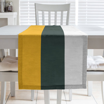 Green Bay Football Stripes Table Runner
