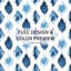 Ensemble de literie 5 pièces Modern - Ensemble de housse de couette et coussin décoratif scandinave bleu et blanc-124289022