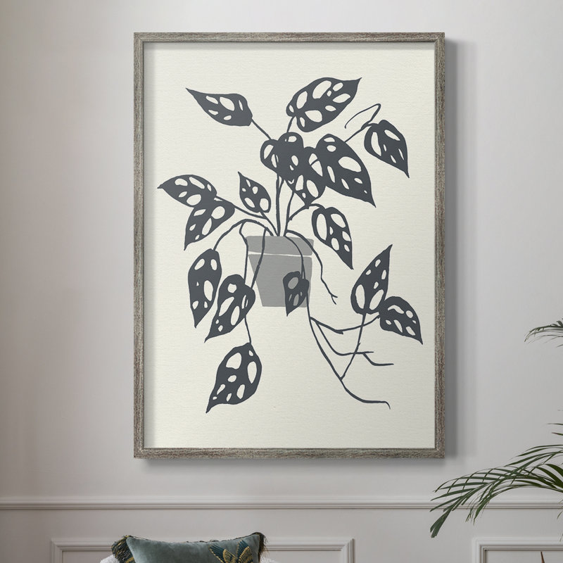 «Growing Leaves I», reproduction encadrée - bois massif, H 11 po x l 9 po