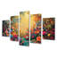 Ensemble de 5 tapisseries "Fleurs de campagne"-575270026