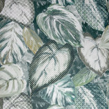Pepper Glass Bead Finish Ficus Leaf Vita Wallpaper Roll