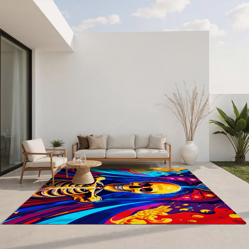 Vibrant Mirage Indoor And Outdoor Area Rug, Rectangle 3' x 5'