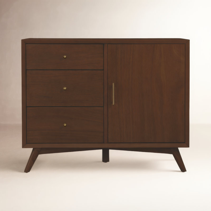 Williams Solid and Manufactured Wood Accent Cabinet, Walnut