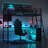 Twin Size Metal Loft Bed With Led, Desk And 4 Storage Shelves