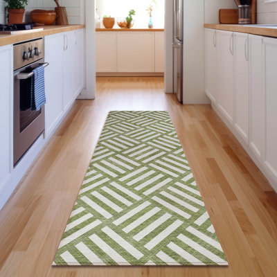 Premium Machine Washable Cerrito Olive Rug