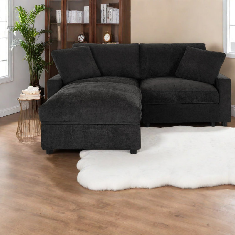 Canapés modulaires peu encombrants avec rangement, polyester durable, conception moderne pour salle familiale