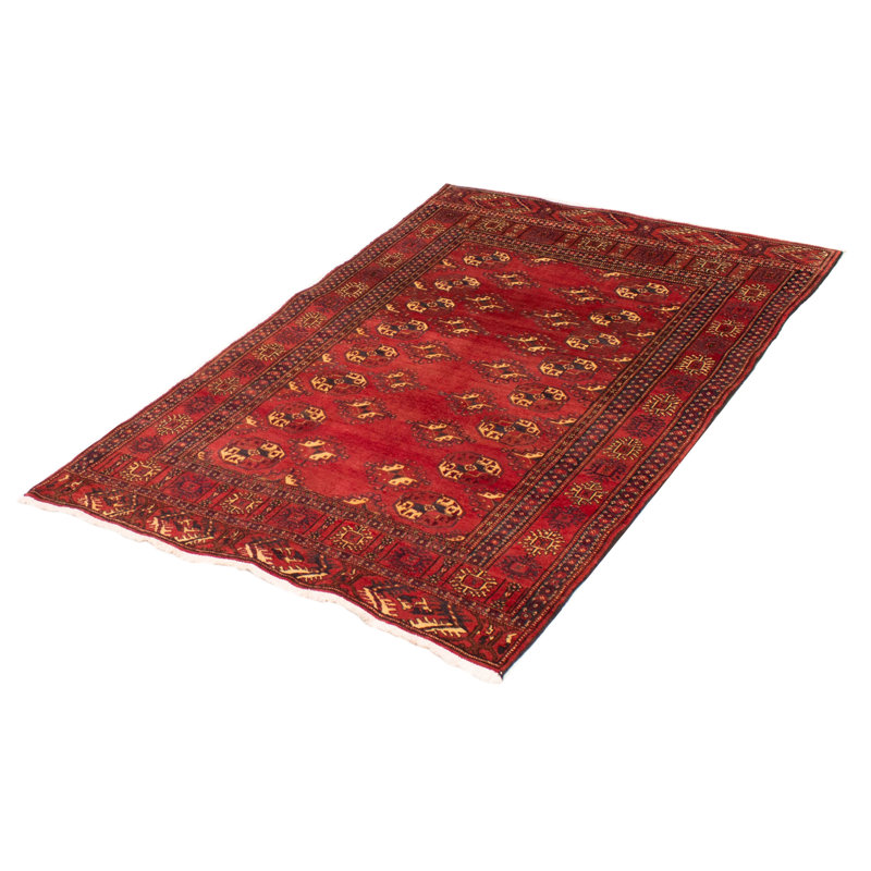Tapis rouge Teimani 4 pi 9 po x 6 pi 11 po
