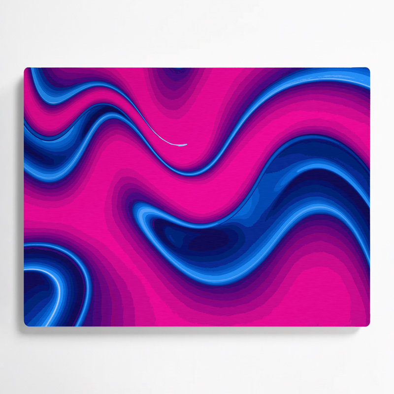 Gradient Abstract 82, art mural en métal rose, H 12 po x l 18 po