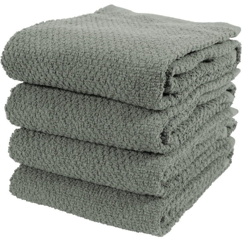 Ensemble de 4 essuie-tout en éponge KAF Home Deluxe, Agave Green