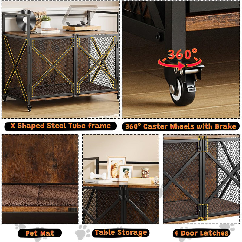 Dog Crate Furniture Style, 72.9cm H x 78.7cm W x 52.1cm D