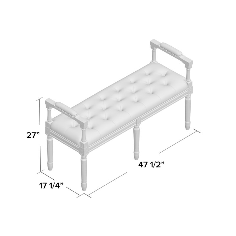 Banc rembourré Mcateer, Gris