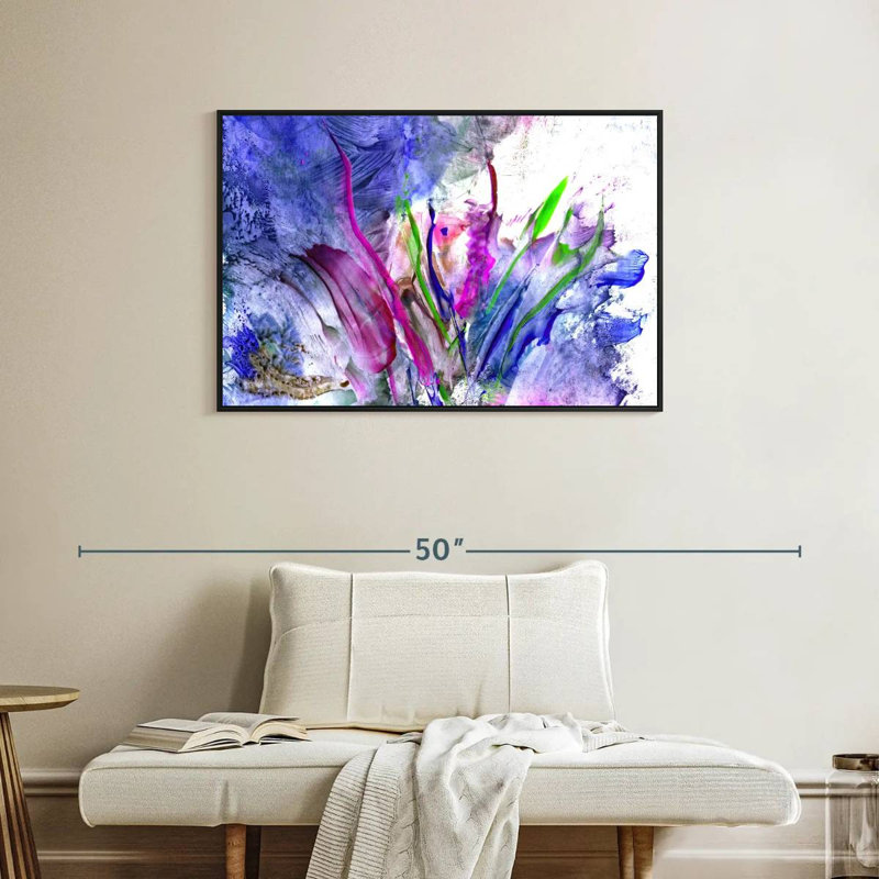 Avery Abstract Flower, 25" H x 37" W