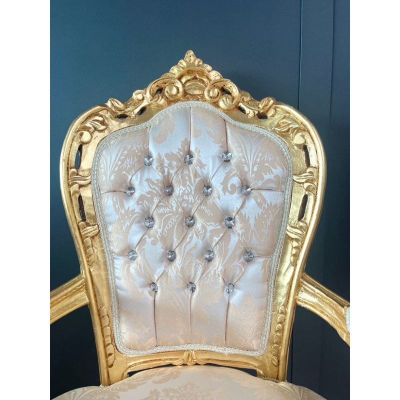 Upholstered Armchair, Beige