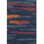 Tapis bleu horizon, orange et or en laine touffeté à la main Cloral Authentic-1054588660