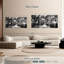 Ensemble de 3 pièces sur toile Trees BW Forest Path-93059694