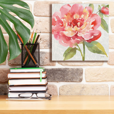 «Epic Graffiti» «Pink Flora 1» par Leslie Trimbach, art mural sur toile