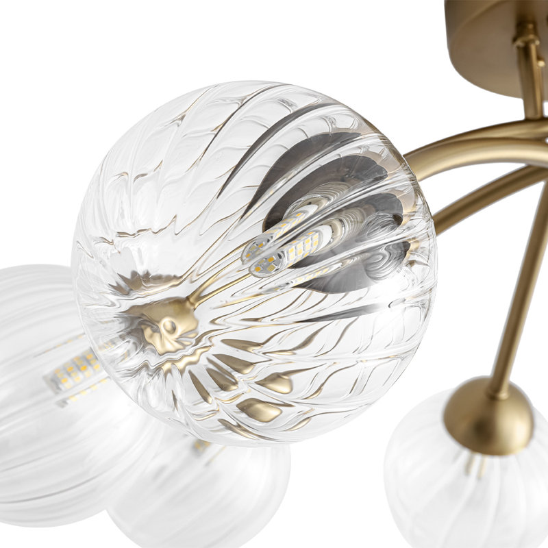 Plafonnier semi-encastré 8 lumières