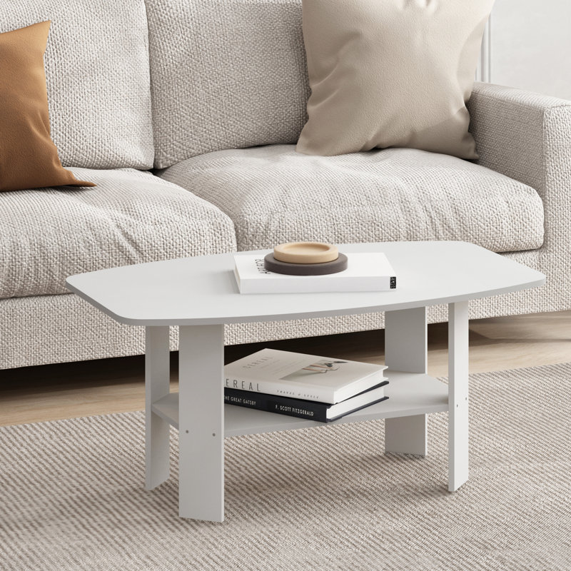 Sarwan Coffee Table with Storage, White, White
