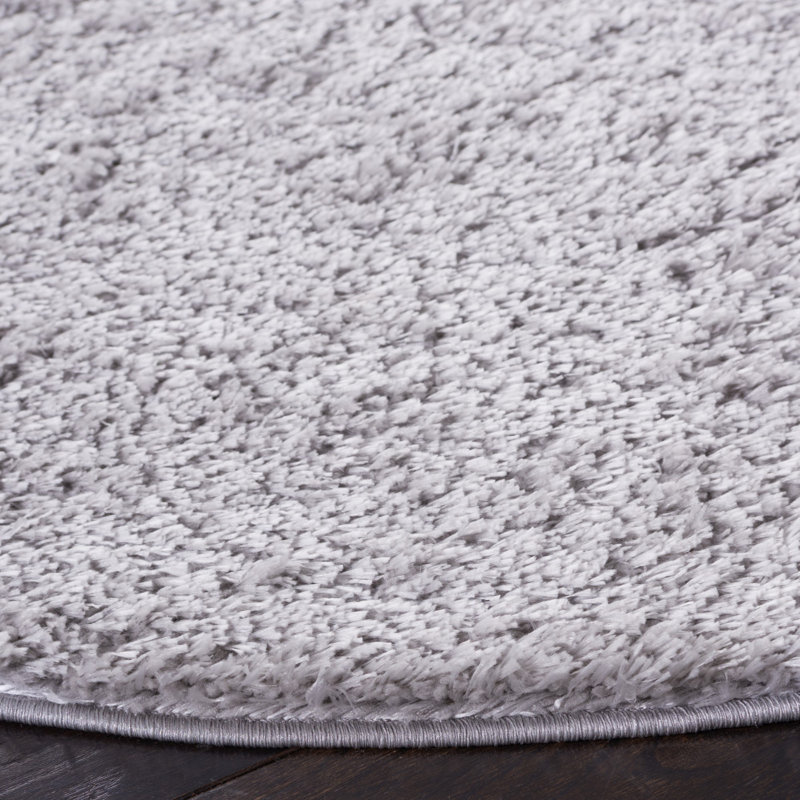 Tapis gris clair Nabu, Rond 6 pi 7 po