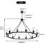 Turco 12 - Light Wagon Wheel Chandelier-127254407