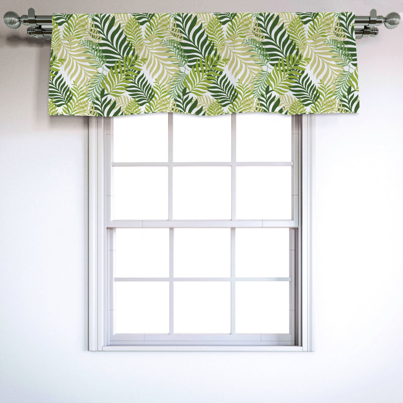 Sateen Floral Ruffled Window Valance