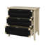 Buffet 3 tiroirs avec portes à décor naturel et tablettes réglables