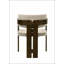 Chaise d'appoint en microfibre polie et finition noyer Destin  