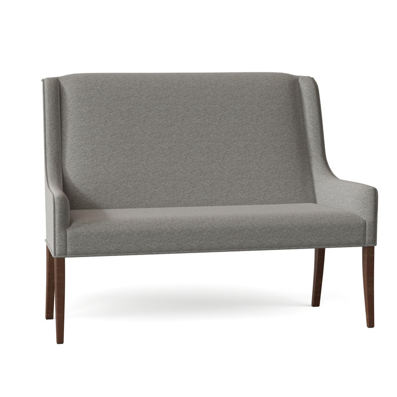Dora 55.5" Recessed Arm Settee, Walnut, Barley (8789 07)