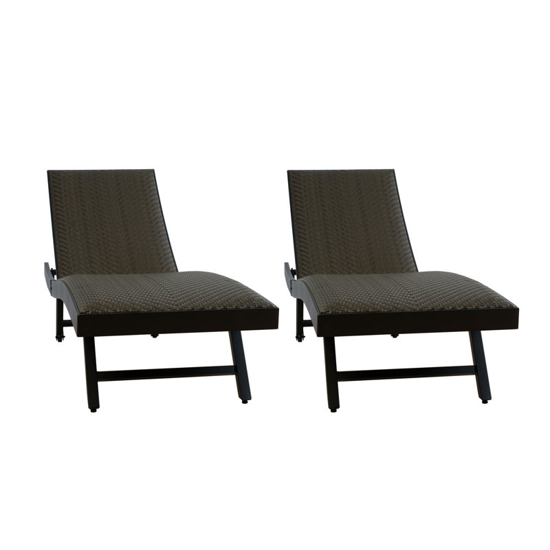 Enosburgh Outdoor Wicker Chaise Lounge