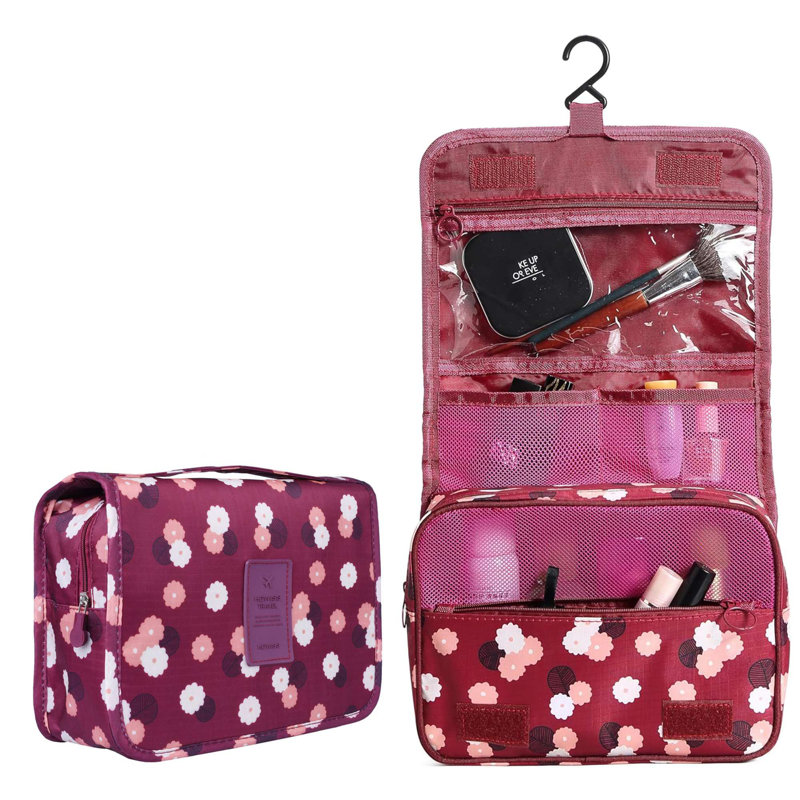 Trousse de toilette de voyage suspendue, Rouge