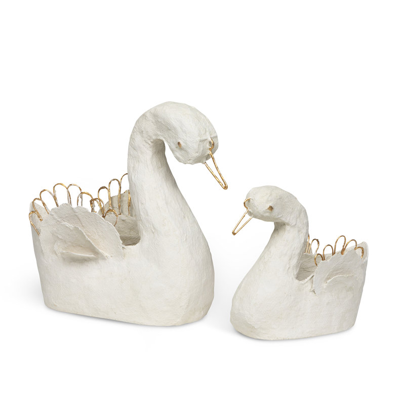 Maman et bébé cygne, ensemble de 2