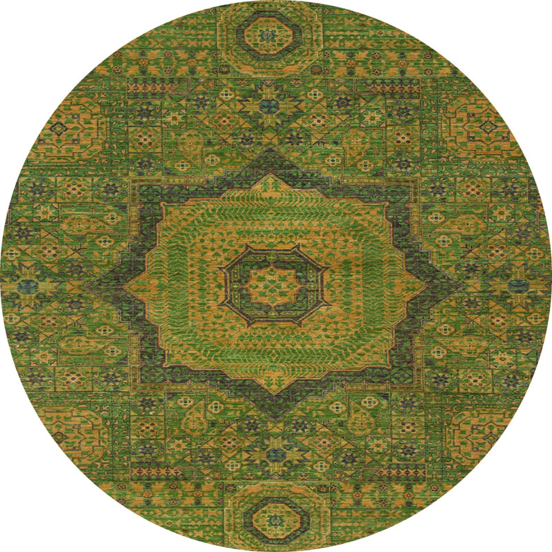 Abstract Indoor Rug, Round 8'