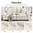 88" Modular Sectional Loveseat Couches for Living Room, 3-Seater Deep Seat Sofa with Ottoman-259536163