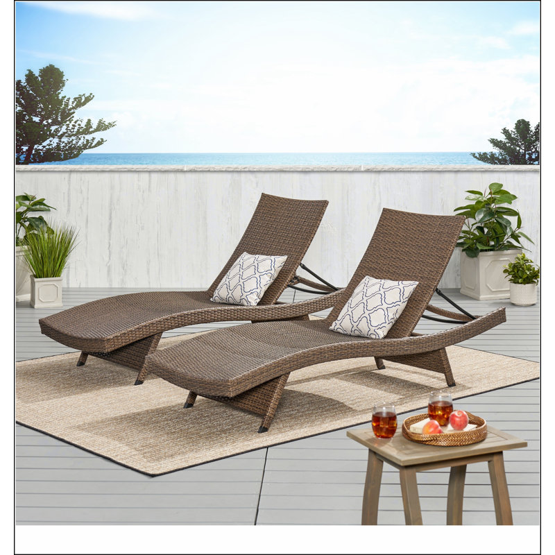 Chaise longue en osier Salem