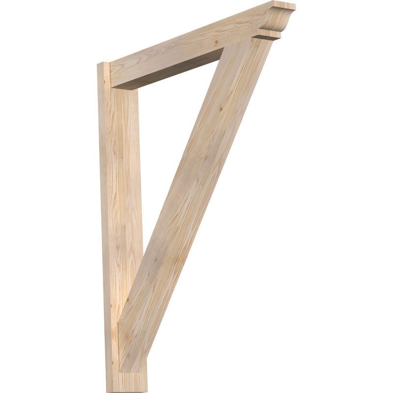 Persienne traditionnelle en bois rustique, Sapin Douglas de 5 1/2 po (lisse), P 36 po x H 44 po 