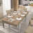 Farmhouse Extendable Dining Table With Smooth Guide Rails And White Legs