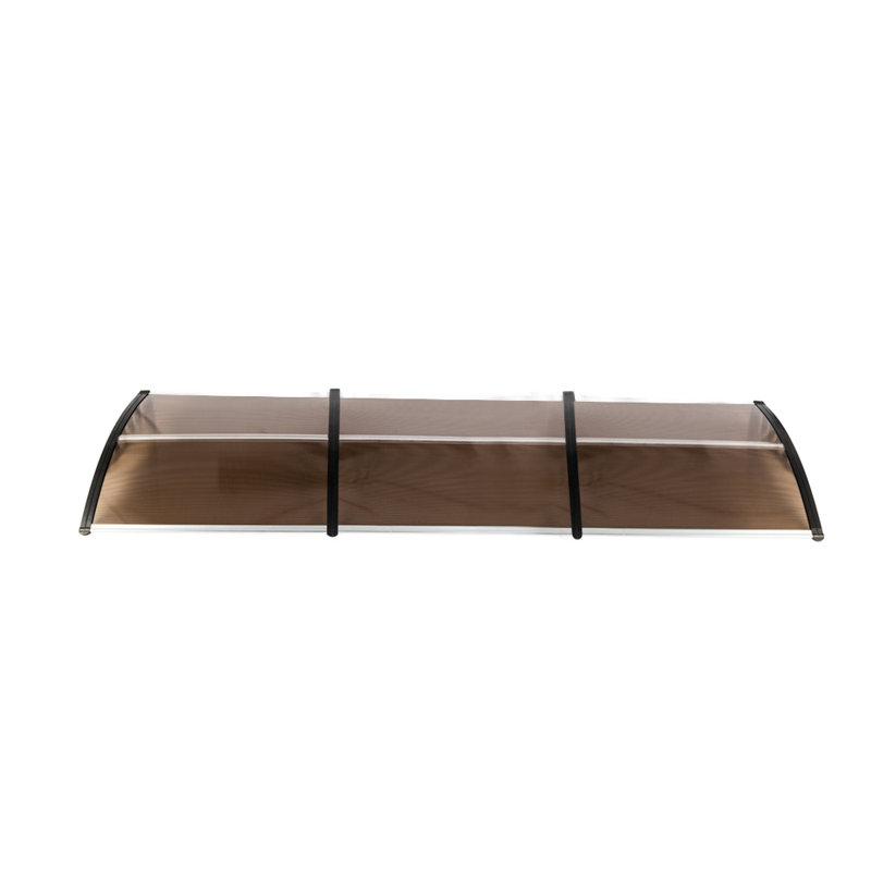 116.5" W x 37.8" D Convex Awning, Brown/Black