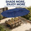 Parasol de patio rectangulaire 15 pi avec base-130370818