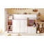 Lit mezzanine double avec maisonnette et rangement-1444813185
